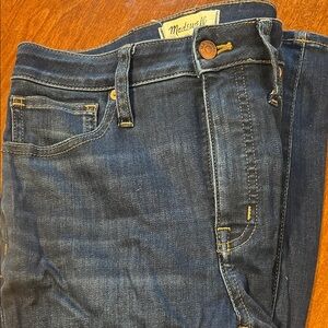 Madewell Indigo Denim Jeans with Tan Accents